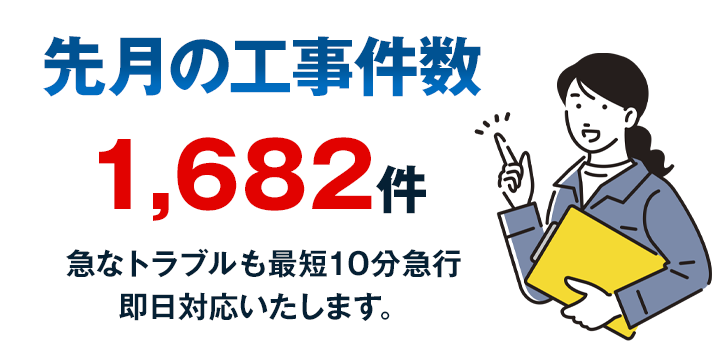 先月の工事件数